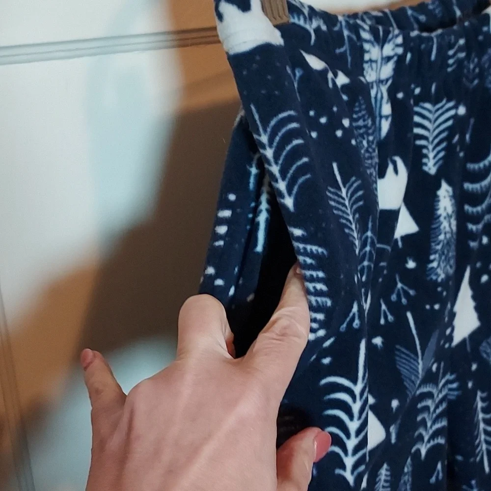 Old Navy Microfleece Pajama Set Blue Trees